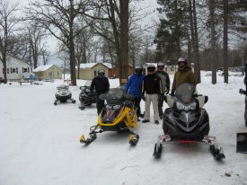 Snowmobiling at Iowana Beach is great Minnesota winter fun!