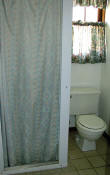 The bathroom in Cabin #14 is clean and bright.