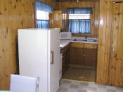 The kitchen in Cabin #15 has all modern appliances.
