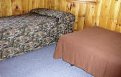 The third bedroom in Cabin #17 has a double bed and a twin bed.