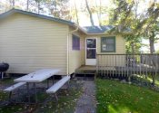 An Exterior view of Cabin #2 (left) and Cabin #1.