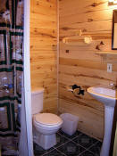 The Bathroom in Cabin #7 is clean and bright.