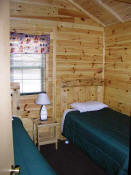 The Second Bedroom in Cabin #7 has two twin beds.