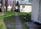 An exterior view of Cabin #3 (closest) and Cabin #4.